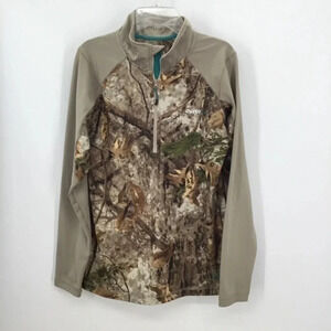 Cabela’s Women’s Zonz Woodlands Camoflauge 1/4 Zip Jacket